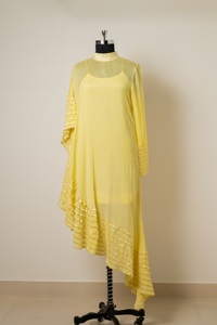 Vestido Casual de Seda con Cuello Alto para Mujer, con Relleno en el Pecho, Tela Suave y Transpirable, Elegante para Uso Diario y Fiestas - Product Image 4