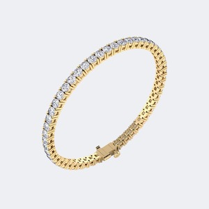 Luxury 6.00 CTW Round Brilliant Cut Lab Grown Diamond <b>Bracelet</b> For Women Gold Wedding Anniversary Jewelry 9K 14K 18K Solid Gold - Product Image 1