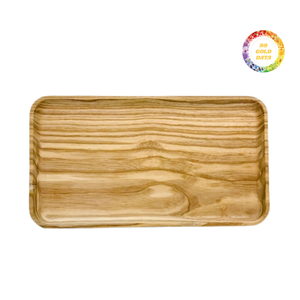 Bandeja de servir de madera hecha de material de madera maciza, diseño práctico para uso doméstico y soluciones de exhibición minorista. - Product Image 4