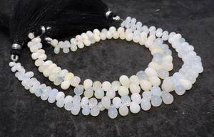 ลูกปัดโอปอลเอธิโอเปียธรรมชาติทรงหยดน้ำเรียบเนียน AAA ขนาด 8 นิ้ว แบบเส้น ลูกปัดโอปอลเวโลแบบหยดน้ำคุณภาพสูง ลูกปัดโอปอลธรรมชาติคุณภาพสูง - Product Image 4