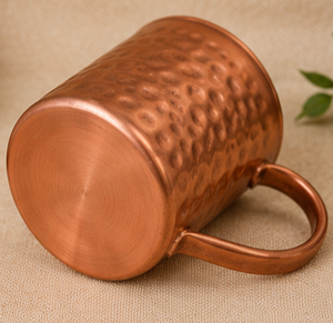 Bright Tamra Authentic Ayurvedic Hammered <b>Copper</b> <b>Mug</b> With Handle Eco-Friendly Drinkware Home Use Vintage Style Drinkware - Product Image 4