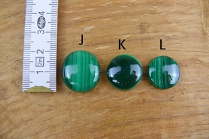 Cabochon de malachite en velours naturel, pierre précieuse verte rayée, polie et lisse, pierre brute pour la fabrication de bijoux - Product Image 2