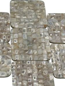 Sous-verres créatifs en nacre naturelle, tissés à la main, isolants pour théière, anti-brûlure, en forme de coquille - Product Image 2