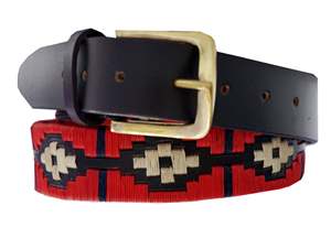 Ceinture Polo en Cuir Véritable avec Logo Personnalisé, Ceinture Gaucho en Cuir Véritable Cousue à la Main pour Hommes, Fournisseur en Gros OEM Sacs et Étuis LPB-0048 - Product Image 4