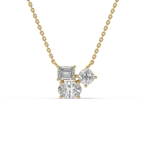 1.50 CT Lab Grown Diamond <b>Pendant</b> Oval Brilliant Cut 14K <b>Solid</b> <b>Gold</b> IGI Certified E Color Luxury Everyday Wear Jewelry - Product Image 3