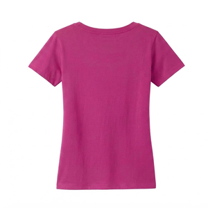 T-shirts pour femmes à col rond classique, personnalisés, teints unis, 100% coton, respirants, écologiques - Product Image 3