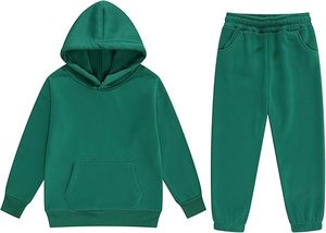 Conjunto Deportivo de Invierno para Niños, Sudadera con Capucha y Pantalones Jogger, Ropa Deportiva Unisex para Niños Pequeños, Forro Polar Cálido, Pana 100% Algodón, Personalizado - Product Image 2