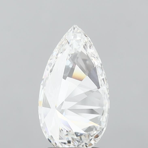 Diamant de laboratoire taille poire, pierre non montée, 3x5mm à 4x6mm, clarté VS1, couleur E - Product Image 3
