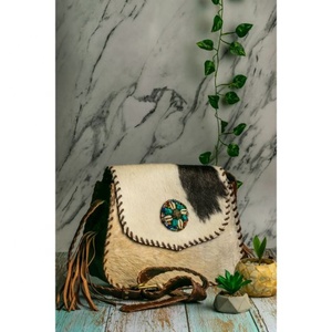 LW Handcrafted Women's Stylish Leather Cross Body Bag with Tassel Fashionable <b>Sling</b> <b>Shoulder</b> Bag for Summer Girls - Product Image 1