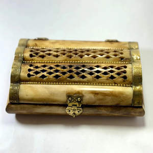 Caja Decorativa para Anillos, Rectangular, Ecológica, Hecha con Hueso de Búfalo, Diseño Antiguo, Hecha por Artesanos Indios, Decoración Moderna para el Hogar - Product Image 6