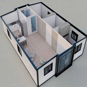 Conteneur extensible de luxe de 30 pieds, maison préfabriquée pliable à 2 chambres, installation facile, solution de logement portable - Product Image 1