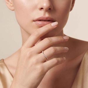 10K Rose Gold Lab Grown Diamond Wedding Band 0.30 CTW Modern Bridal <b>Ring</b> Fine Jewelry Design for <b>Couples</b> - Product Image 2
