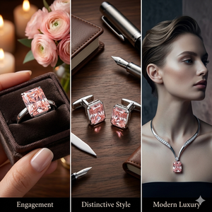 เพชรทรงสี่เหลี่ยมผืนผ้าคุณภาพพรีเมียม CVD Lab-Grown Diamond ADK355 Jk Creation รับรองโดย IGI ผลงานชิ้นเอกแห่งความหรูหราที่เป็นจริยธรรม - Product Image 5