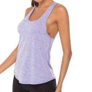 Camiseta sin mangas deportiva de punto transpirable de color liso para mujer, estilo racerback, para entrenamiento, de secado rápido con botones, lo último de 2026 - Product Image 6