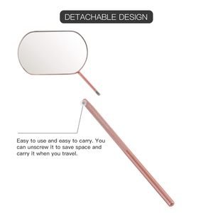 45 Degree Viewing Angle HD Clear Reflective Lash Extension <b>Mirrors</b> Medical Steel Smooth Anti-Slip Handle Eyelash <b>Mirrors</b> - Product Image 6