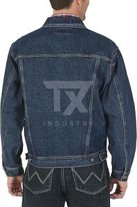 Fabricant de vêtements en gros, vestes en jean pour hommes, vestes en jean basiques de couleur unie personnalisées, vestes en jean pour hommes fabriquées au Pakistan - Product Image 2