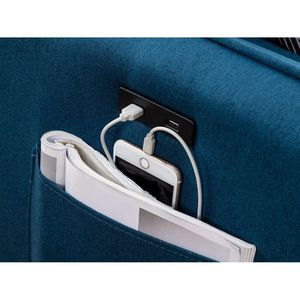 Divano Sezionale Mia da 70 Pollici Blu con Ricarica USB e Cuscini Comodi - Product Image 2