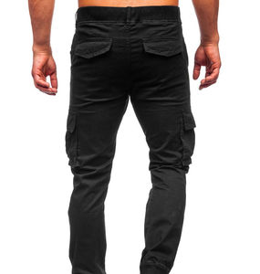 Men's <b>Black</b> Cargo <b>Pants</b> Elastic Waist Multiple Pockets Casual Breathable Woven Streetwear Joggers <b>Pants</b> - Product Image 3