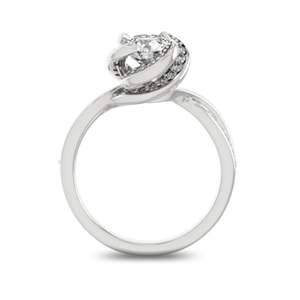 RITZIN แหวนหมั้นสไตล์วิคตอเรียน Forever One Swirl ประดับเพชรที่เพาะเลี้ยงในห้องปฏิบัติการ - ดีไซน์สีโรสโกลด์สุดน่ารัก - Product Image 2