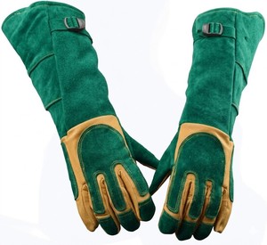 Durable Leather Welding <b>Gloves</b> with Kevlar Liner for MIG Safety Heat Flame Spark Resistant for Industrial Work Metal Fabrication - Product Image 2