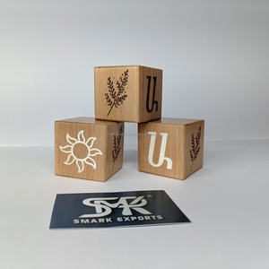 บล็อกไม้ตัวอักษรภาษาต่างประเทศสำหรับเด็ก ชุดของเล่นไม้เสริมพัฒนาการ - Product Image 1