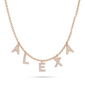 Premium 925 Silver <b>Name</b> <b>Necklace</b> Lab Grown Diamond Eternity Premium Fine Jewelry <b>for</b> <b>Women</b> Luxury Birthday Gift - Product Image 2