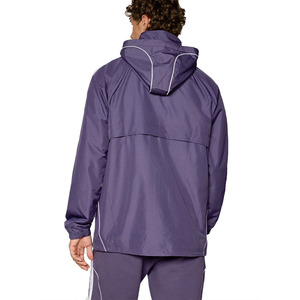 Ensemble de survêtement coupe-vent violet à capuche pour homme, léger, imperméable et respirant, veste et pantalon de sport, tenue d'entraînement personnalisée OEM - Product Image 2