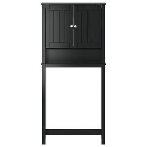 Mobile lavatrice in legno massello BERG nero 29.9 \ "x10.6 \" x64.8 \ "mobili da bagno - Product Image 3