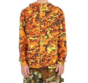 Camo Ripstop Anorak Hooded Windbreaker Jacket OEM Custom Logo Autumn Summer Mesh Lining Breathable Outdoor Wear Waterproof Coat - Product Image 1