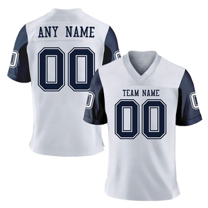 Maillot de football américain unisexe gris à col en V, sublimé, manches courtes, coupe classique, personnalisable avec nom d'équipe, imprimé sur le devant 00 - Product Image 3