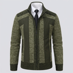 <b>Mens</b> Heavy Knit <b>Cardigan</b> Sweater thick knit texture and <b>long</b> sleeves Custom Knitwear Wholesale Manufacturer Supplier - Product Image 5