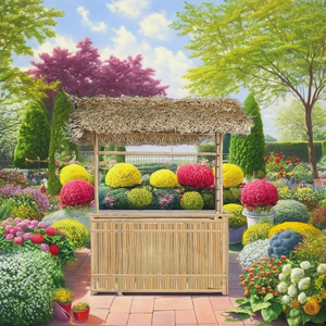 Bamboo Beach <b>Bar</b> Counter Furniture-Water Resistant Eco-Friendly Commercial Use Wood Adjustable Height Durable - Product Image 4