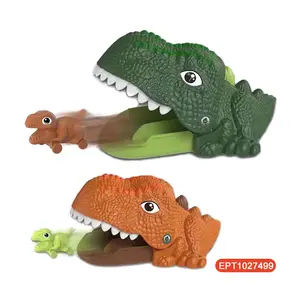 EPT EPT New Children Dinosaur Model Ejection Shot Dinosaur Car Tunnel Dinosaur Catapult Car Eject Toys For kids