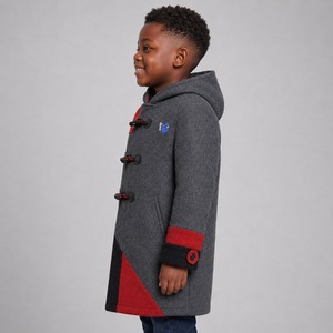 Manteau en Laine pour Enfants Personnalisé de Haute Qualité, Respirant et Chaud, Style Décontracté d'Hiver, Tissé, Sur Mesure, Vente en Gros, OEM - Product Image 4