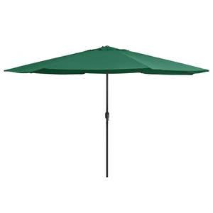 Grand parasol de jardin inclinable en métal avec base en polyester vert pour terrasse - Product Image 1