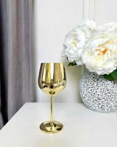 Ensemble de 4 verres à martini en acier inoxydable noir mat avec bordure dorée, gobelets à cocktail en métal incassables - Product Image 2