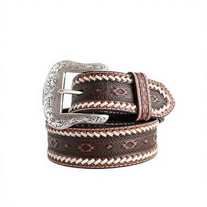 Cinturón de Cocodrilo de Muy Buena Calidad, Resistente y Duradero, con Hebilla de Acero para Hombre, Estilo Vintage Europeo, con Logotipo, Resistente - Product Image 5