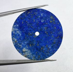 Cadran de montre en pierre précieuse naturelle Lapis Lazuli, disque de 28,5 mm, pierre bleue, fait main sur mesure, épaisseur de 0,6 mm, trou central de 2 mm, classique et élégant - Product Image 2