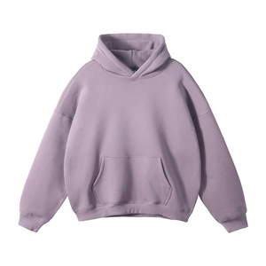 เสื้อฮู้ดดี้ผู้ชายผ้าฝ้าย 100% ลายนูน หนานุ่ม น้ำหนักมาก ผ้าฟลีซ ทรงโอเวอร์ไซส์ ลายเรียบ ทอแบบถัก  รับสกรีนโลโก้ - Product Image 5
