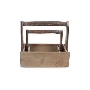 Modern Design Wooden <b>Caddy</b> with Scoop Handle Four-Section <b>Kitchen</b> Multipurpose Organizer and Cutlery Holder for Tableware <b>caddy</b> - Product Image 3