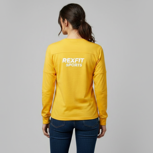 Camiseta de Manga Larga para Mujer, Cuello Personalizado, Poliéster y Elastano, Transpirable, Prenda Clásica - Product Image 2