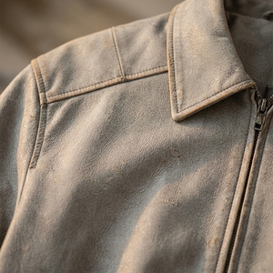 Blouson en cuir PU coupe-vent à manches longues pour homme, gris, toutes saisons, pour la moto, la course et la conduite, vente en gros - Product Image 6