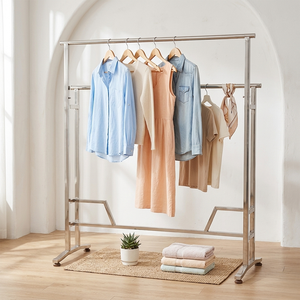 Présentoir de Vêtements Portable de Luxe en Métal Bros Display – Support de Présentation Commercial Moderne Pliable et Robuste pour Vêtements, Autoportant - Product Image 3