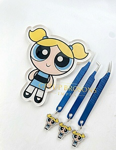 แหนบต่อขนตาแบบมืออาชีพ ปลายเรียบ 10 มม. ปลายสีเงิน พร้อมพวงกุญแจโลโก้สั่งทำ อุปกรณ์เสริมความงาม - Product Image 1