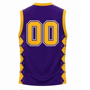 Customized Purple Gold Volleyball Sleeveless Shirt Athletic Team Jersey Sports Top Practice Competition Uniform Performance Wear - Product Image 2