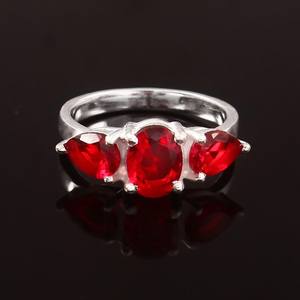 Anillo de Plata de Ley 925 con Granate Rojo, Anillo Hecho a Mano con Piedra Preciosa Natural, Regalo de Aniversario para Mujer - Product Image 5