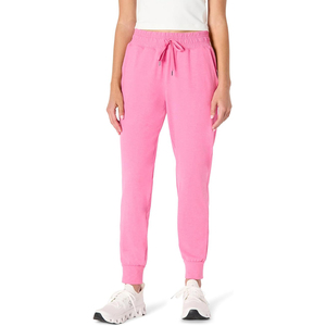 Pantalon de jogging pour femme en mélange de lin, respirant, léger, été, cordon de serrage, cheville à revers, décontracté - Product Image 1