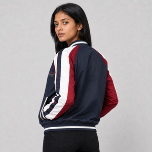 Trending <b>Women</b> Bomber <b>Jacket</b> Custom Logo <b>Lightweight</b> Full Zipper Casual Wear Windproof Outerwear Bomber <b>Jacket</b> for <b>Women</b> - Product Image 5