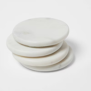 Sous-verres en marbre faits main de qualité supérieure, écologiques, durables, en pierre naturelle, avec impression classique en relief, technique de découpe, lavables - Product Image 3