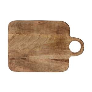 Tabla de cortar de madera rústica hecha a mano con patrón de veta de madera natural, gran grosor y diseño multiusos - Product Image 2